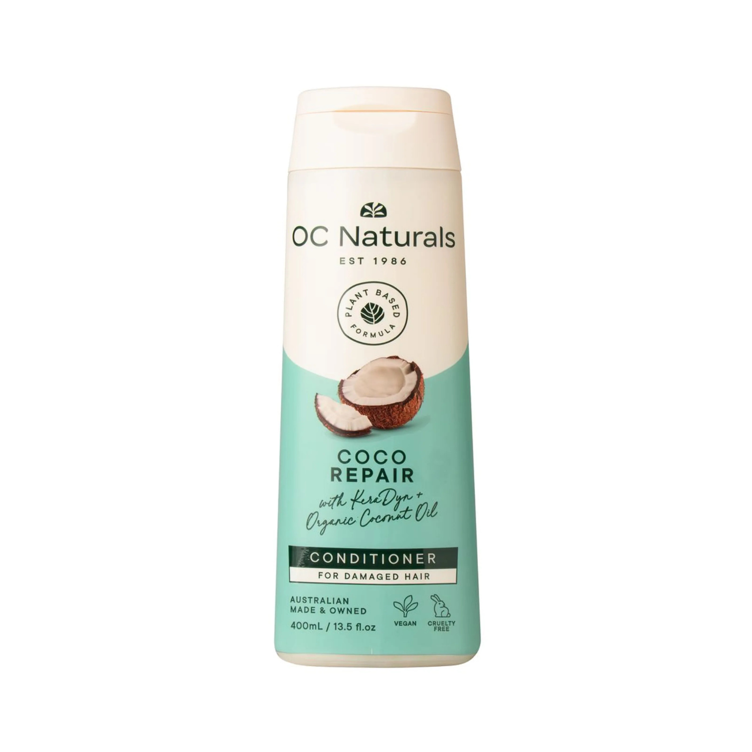 OC Naturals Coco Conditioner bottle by Reem n Cream with creamy coconut hair care formula packaging