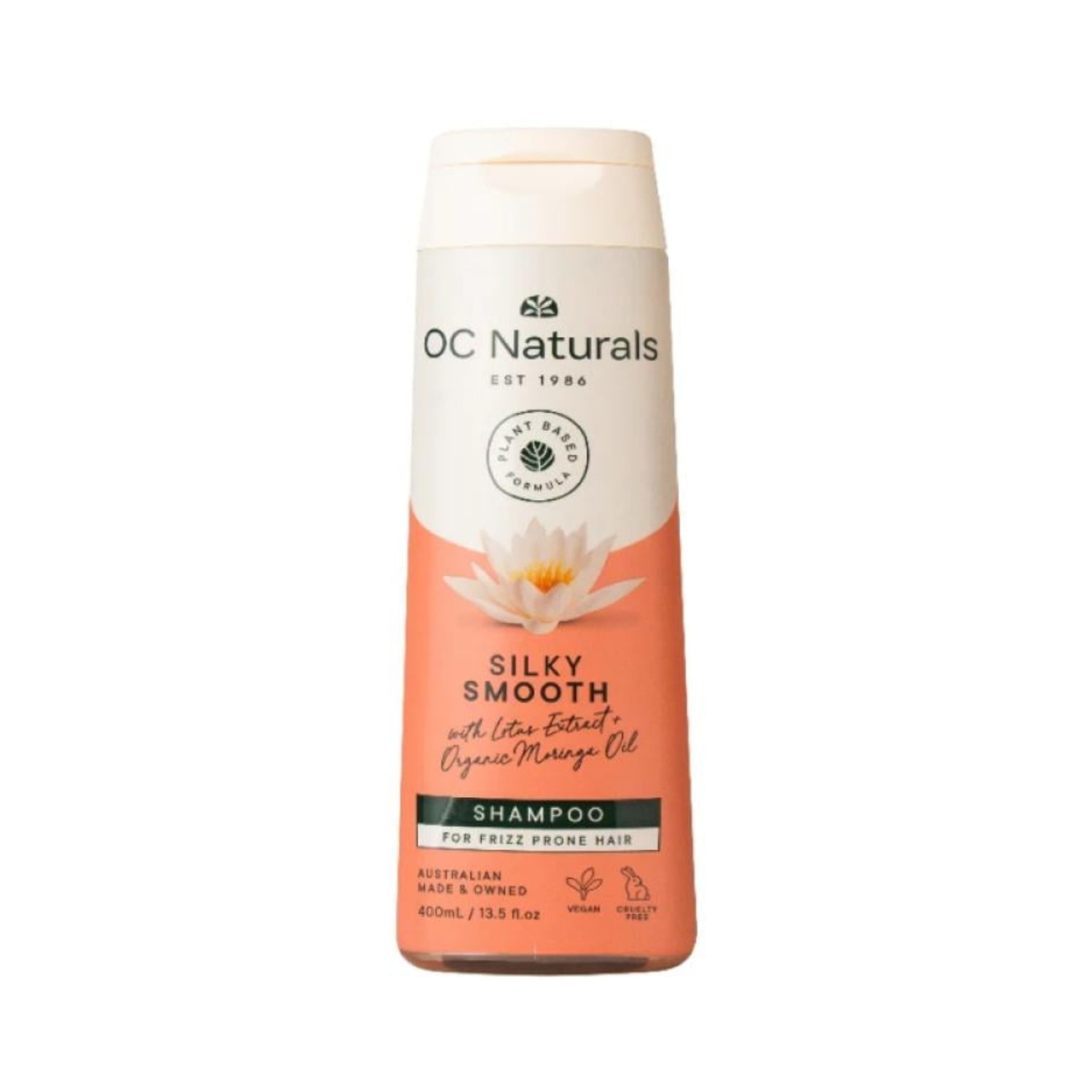 OC Naturals Silky Smooth Shampoo bottle by Reem n Cream showing frizz control formula for curly hair