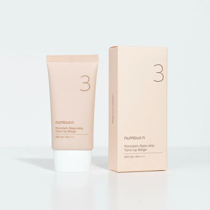 Numbuzin No.3 Porcelain Base-skip Tone Up Beige
