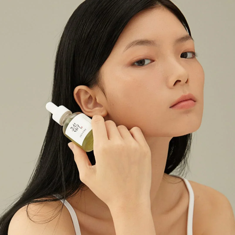 Beauty of Joseon serum applied to skin for calming and refreshing effect in KSA