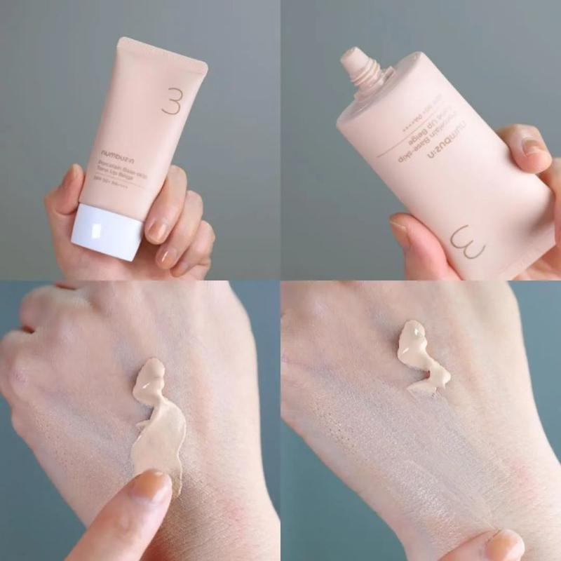 Numbuzin No.3 Porcelain Base-skip Tone Up Beige