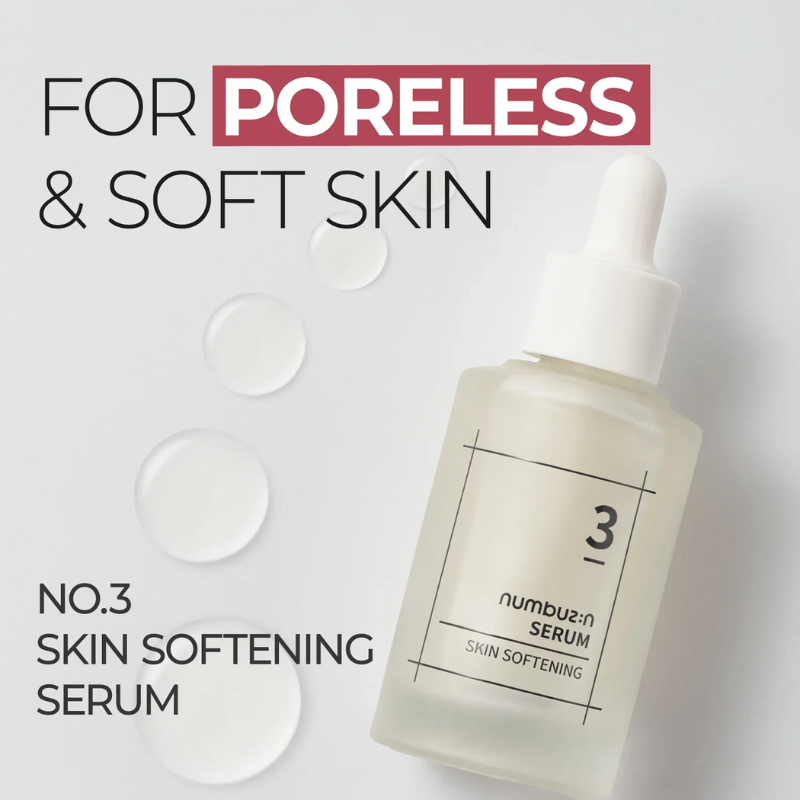 Numbuzin Skin Softening Serum applied to skin in Saudi Arabia