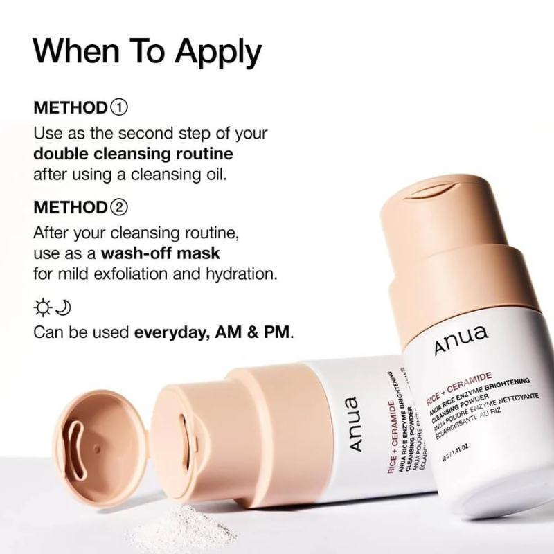 Anua Rice Ceramide Brightening Cleansing Powder