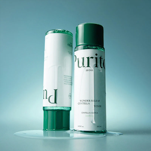 Purito serum texture from dry skin kit, highlighting hydrating formula in KSA