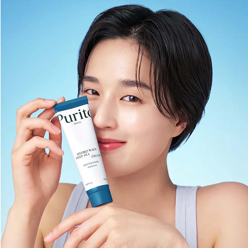 Purito cream and serum texture showing lightweight, non-greasy formula in Saudi Arabia