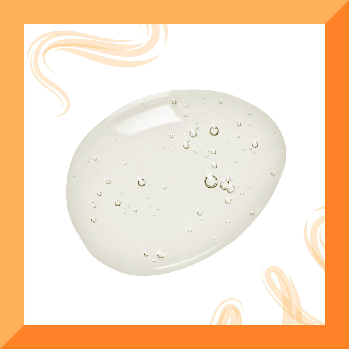 Swatch of Cantu Sulfate-Free Cleansing Cream Shampoo clear liquid formula with light bubbles.