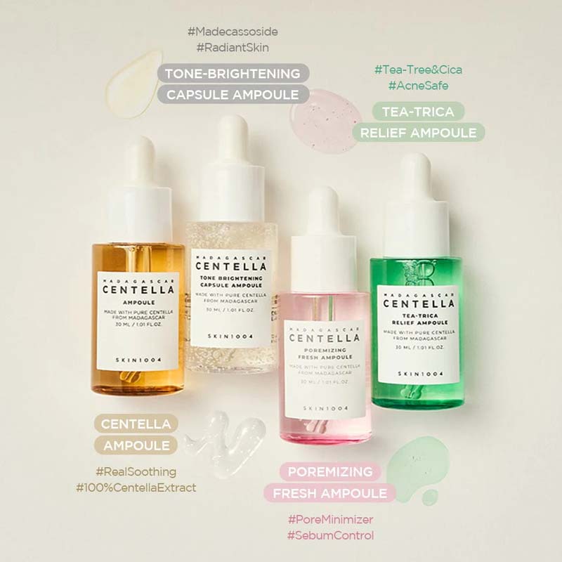 Skin1004 Madagascar Centella Ampoule applied on face for soothing care in Saudi Arabia